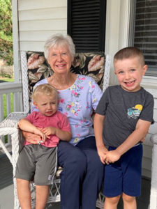 Gloria Blake Kehler '50 with grandchildren